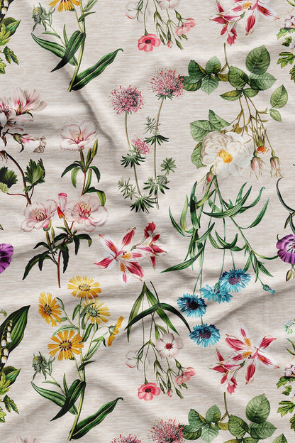 Mille Fleurs Notch Hem Skirt