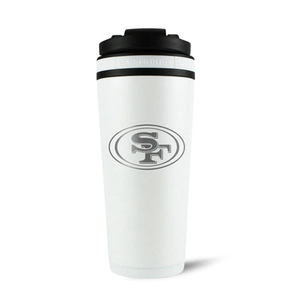 26WHITE-C_NFL_26ozIceShaker_SanFrancisco49ers_White_Back_Shadow - GOLF LEAGUE