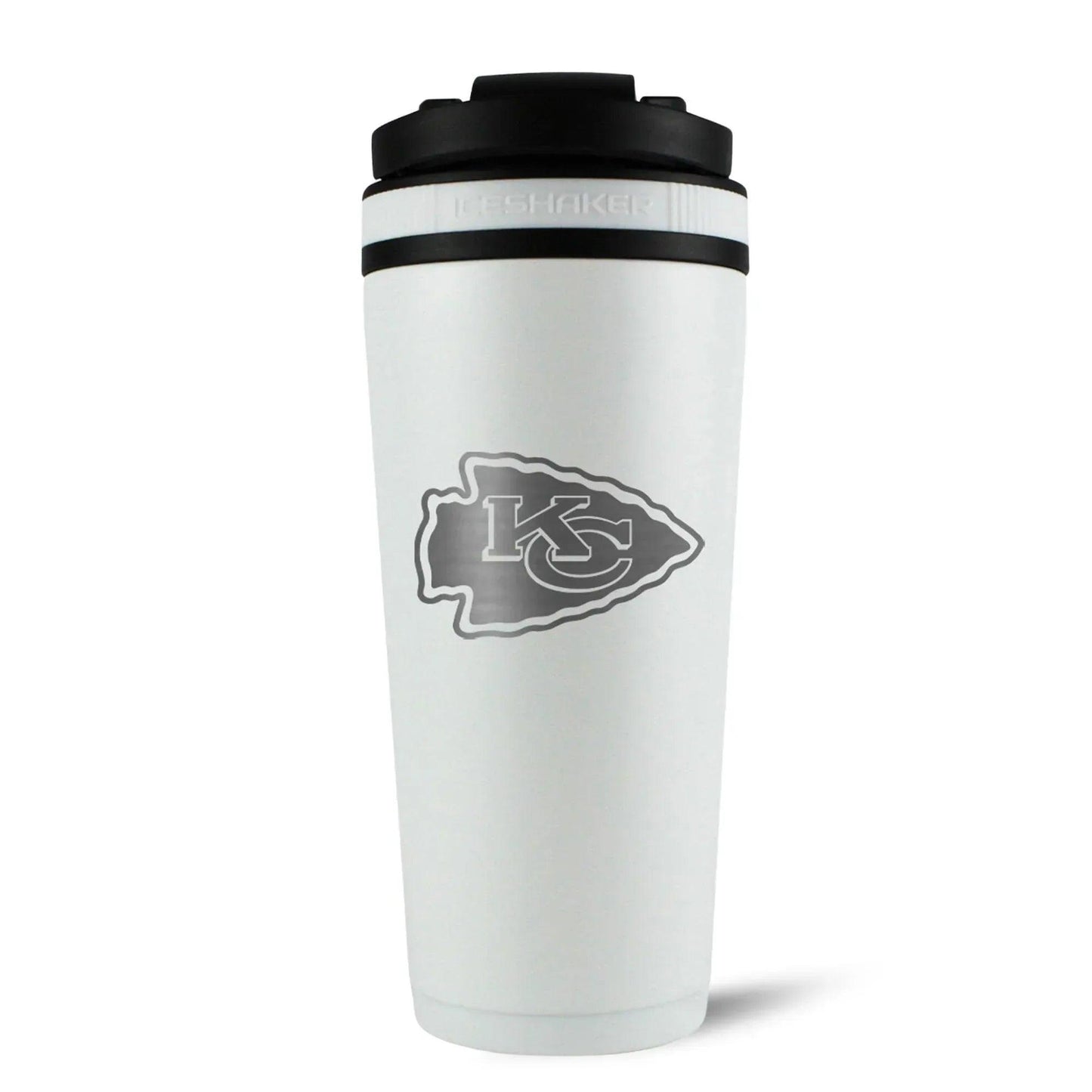 26WHITE-C_NFL_KansasCityChiefs_26ozIceShaker_White_Back_Shadow - GOLF LEAGUE