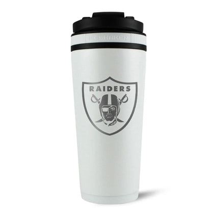 26WHITE-C_NFL_LasVegasRaiders_26ozShaker_Back_Shadow - GOLF LEAGUE