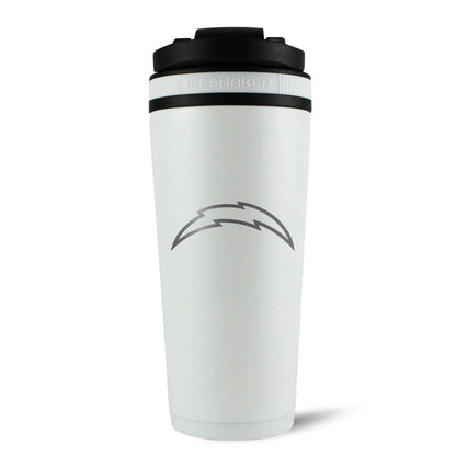 26WHITE-C_NFL_LosAngelesChargers_26ozIceShaker_White_Back_shadow - GOLF LEAGUE