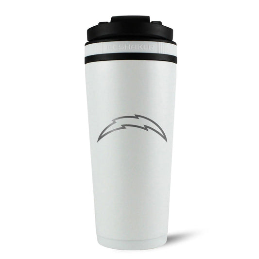 26WHITE-C_NFL_LosAngelesChargers_26ozIceShaker_White_Back_shadow - GOLF LEAGUE