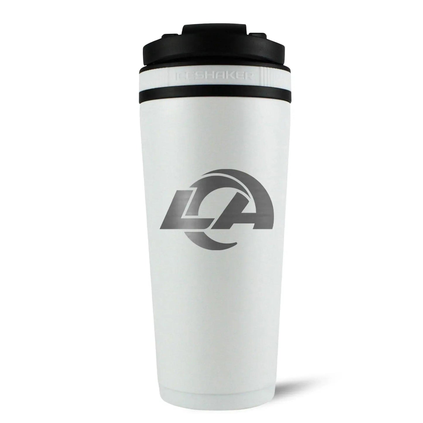 26WHITE-C_NFL_LosAngelesRams_26ozIceShaker_White_Back_shadow - GOLF LEAGUE