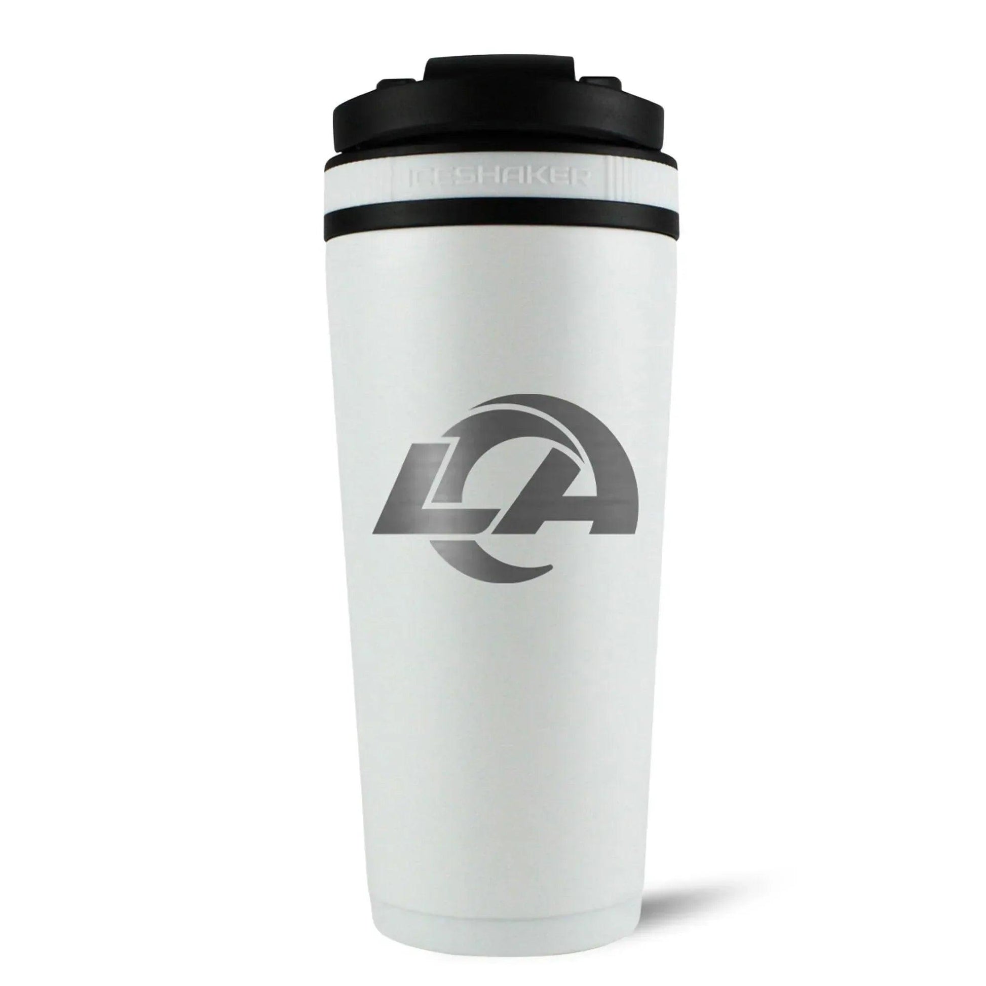 26WHITE-C_NFL_LosAngelesRams_26ozIceShaker_White_Back_shadow - GOLF LEAGUE