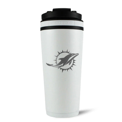 26WHITE-C_NFL_MiamiDolphins_26ozIceShaker_White_Back_shadow - GOLF LEAGUE