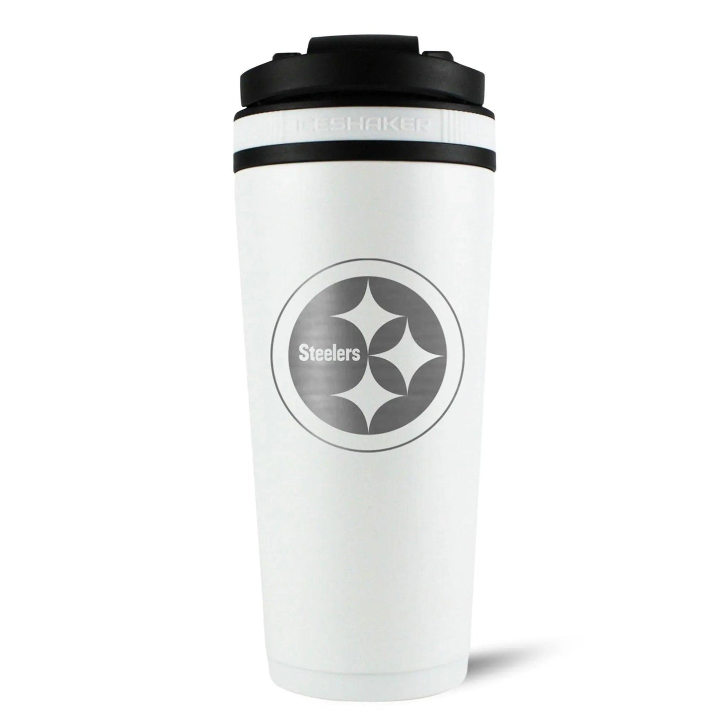 26WHITE-C_NFL_PittsburghSteelers_26ozShaker_Back_Shadow - GOLF LEAGUE