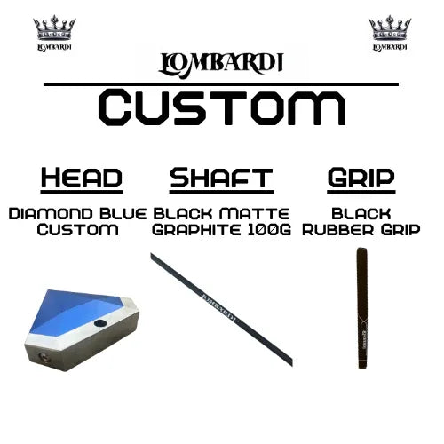 Lombardi Golf Custom Blue Diamond Mallet Golf Putter - GOLF LEAGUE