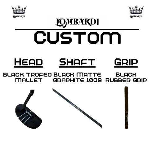 Lombardi Golf Custom Black Trofeo Mallet Golf Putter - GOLF LEAGUE