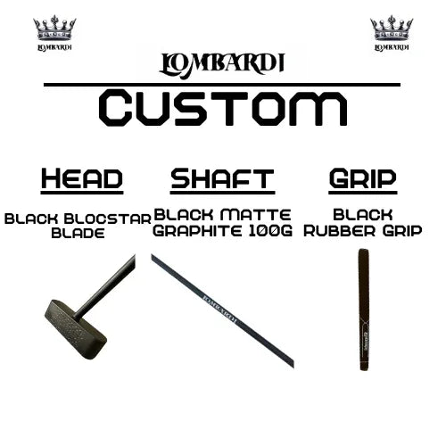 Lombardi Golf Custom Black Blocstar Blade Golf Putter - GOLF LEAGUE