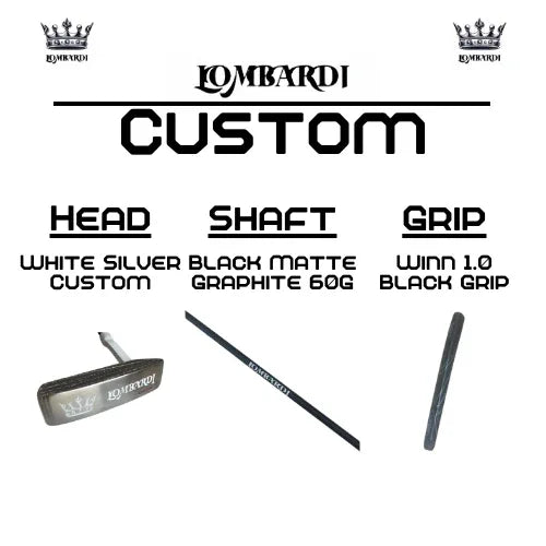 Lombardi Golf Custom White Silver OG Custom Blade Golf Putter - GOLF LEAGUE