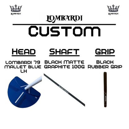Lombardi Golf Custom Blue 79 Left-Handed Mallet Golf Putter - GOLF LEAGUE