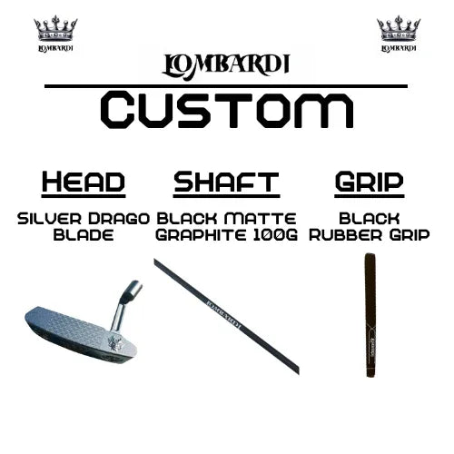 Lombardi Golf Custom Silver Drago Blade Golf Putter - GOLF LEAGUE