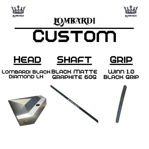 Lombardi Golf Custom Black Diamond Left-Hand Mallet Golf Putter - GOLF LEAGUE