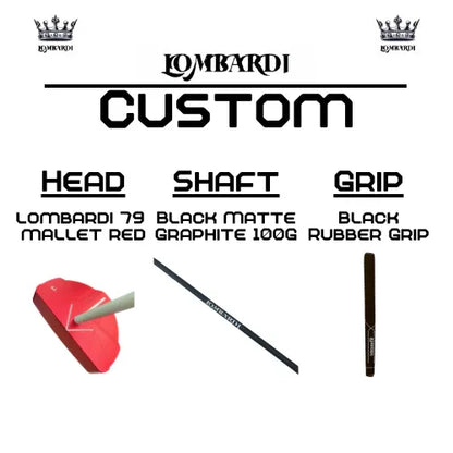 Lombardi Golf Custom Red 79 Mallet Golf Putter - GOLF LEAGUE