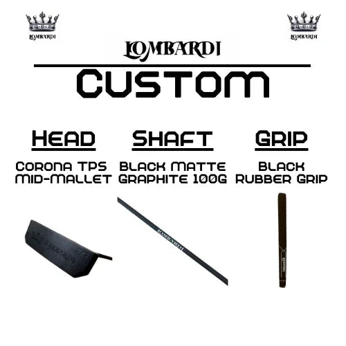 Lombardi Golf Custom Black Corona TPS Mallet Golf Putter - GOLF LEAGUE