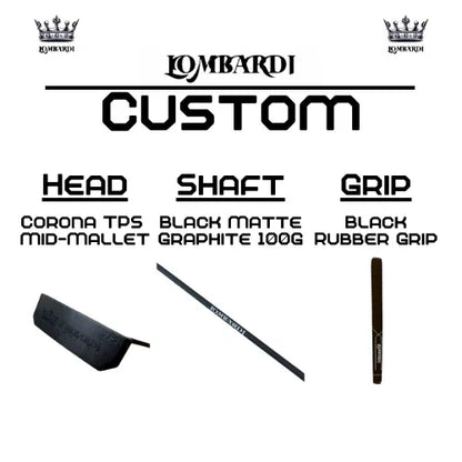 Lombardi Golf Custom Black Corona TPS Mallet Golf Putter - GOLF LEAGUE