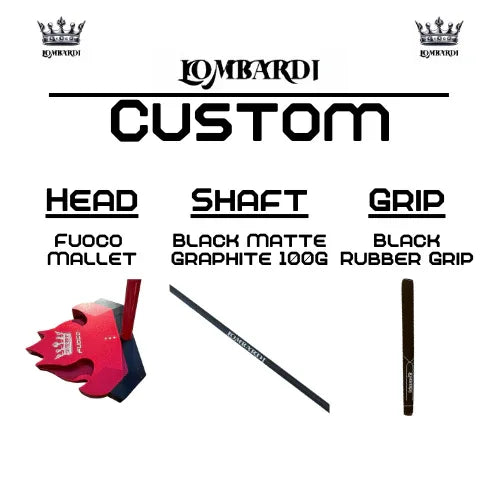 Lombardi Golf Custom Red Fuoco Mallet Golf Putter - GOLF LEAGUE