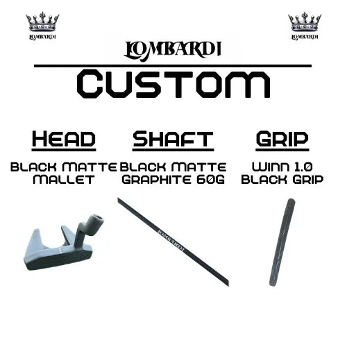 Lombardi Golf Custom Black Matte Mallet Golf Putter - GOLF LEAGUE