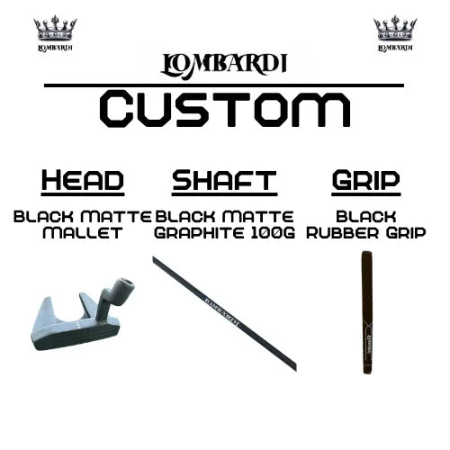 Lombardi Golf Custom Black Matte Mallet Golf Putter - GOLF LEAGUE