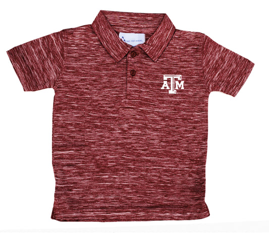 TEXAS A&M SPACE DYE GOLF POLO