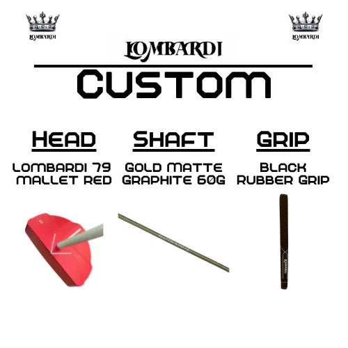 Lombardi Golf Custom Red 79 Mallet Golf Putter - GOLF LEAGUE