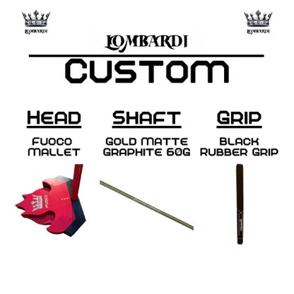 Lombardi Golf Custom Red Fuoco Mallet Golf Putter - GOLF LEAGUE