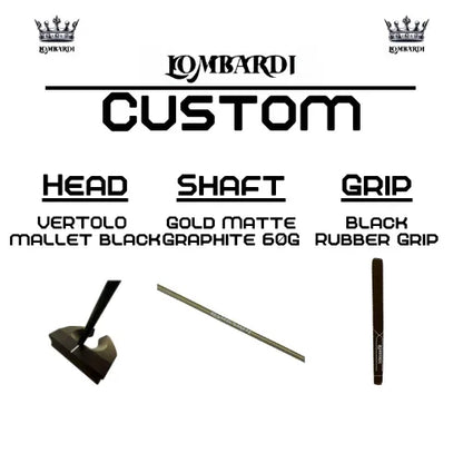 Lombardi Golf Custom Black Vertolo Mallet Golf Putter - GOLF LEAGUE