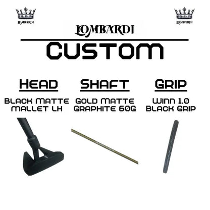 Lombardi Golf Custom Black Matte Left Hand Mallet Golf Putter - GOLF LEAGUE