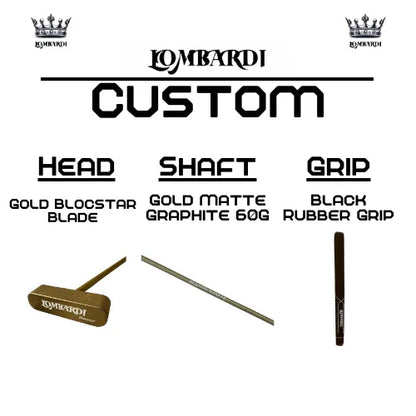 Lombardi Golf Custom Gold Blocstar Blade Golf Putter - GOLF LEAGUE