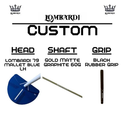 Lombardi Golf Custom Blue 79 Left-Handed Mallet Golf Putter - GOLF LEAGUE