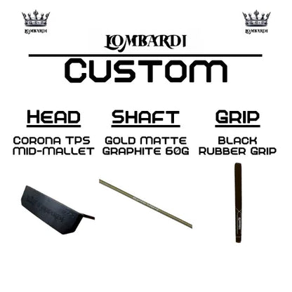 Lombardi Golf Custom Black Corona TPS Mallet Golf Putter - GOLF LEAGUE