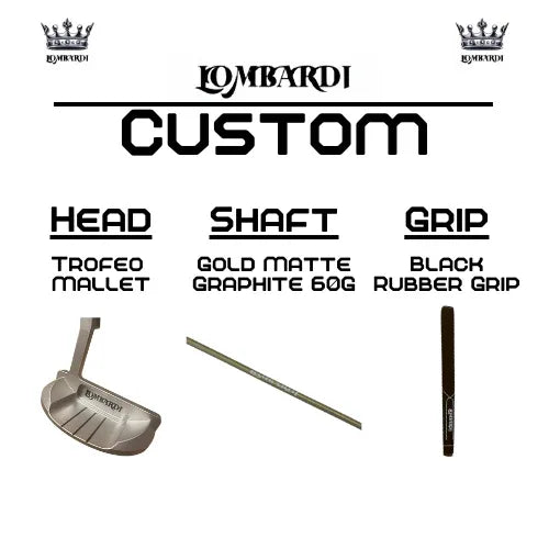 Lombardi Golf Custom Silver Trofeo Mallet Golf Putter - GOLF LEAGUE