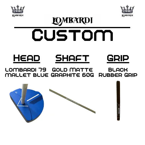 Lombardi Golf Custom Blue 79 Mallet Golf Putter - GOLF LEAGUE