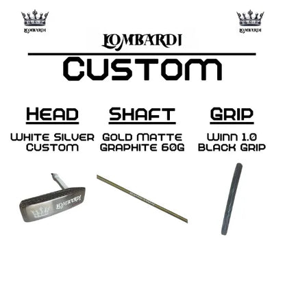 Lombardi Golf Custom White Silver OG Custom Blade Golf Putter - GOLF LEAGUE