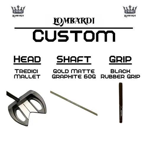 Lombardi Golf Custom Black Tredici Mallet Golf Putter - GOLF LEAGUE