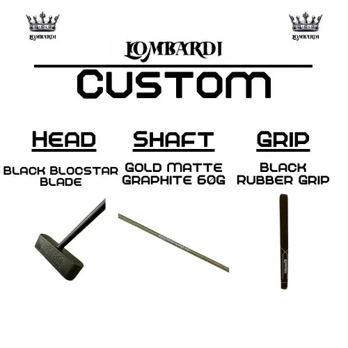 Lombardi Golf Custom Black Blocstar Blade Golf Putter - GOLF LEAGUE