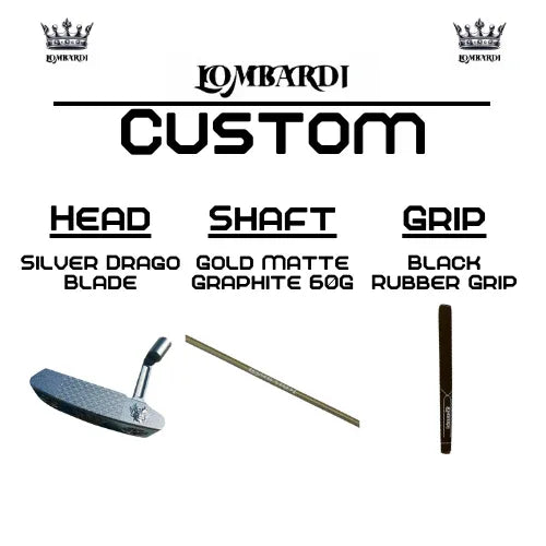 Lombardi Golf Custom Silver Drago Blade Golf Putter - GOLF LEAGUE