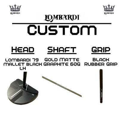 Lombardi Golf Custom Black 79 Mallet Left-Handed Golf Putter - GOLF LEAGUE