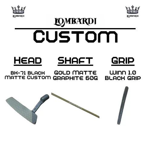 Lombardi Golf Custom Black Matte BK-71 Blade Golf Putter - GOLF LEAGUE