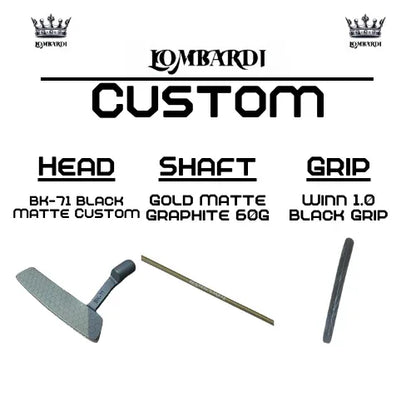 Lombardi Golf Custom Black Matte BK-71 Blade Golf Putter - GOLF LEAGUE