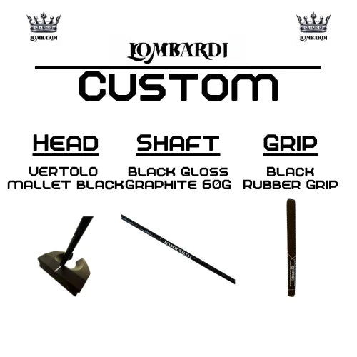 Lombardi Golf Custom Black Vertolo Mallet Golf Putter - GOLF LEAGUE