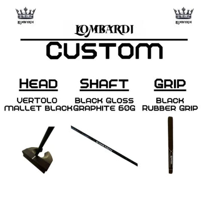 Lombardi Golf Custom Black Vertolo Mallet Golf Putter - GOLF LEAGUE