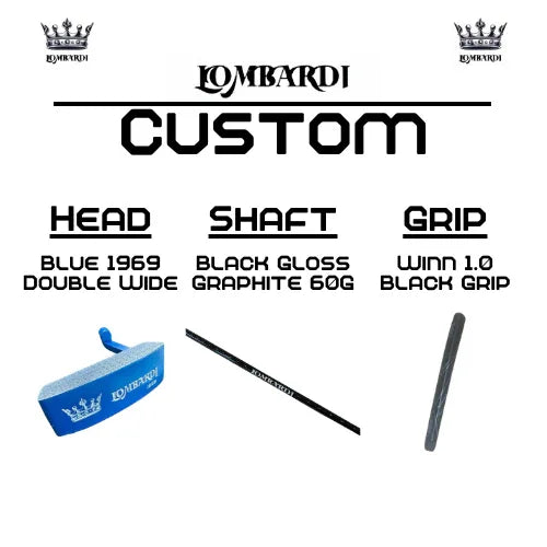 Lombardi Golf Custom Blue 1969 Double Wide Blade Golf Putter - GOLF LEAGUE