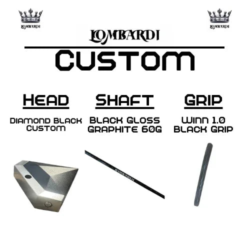 Lombardi Golf Custom Black Diamond Mallet Golf Putter - GOLF LEAGUE