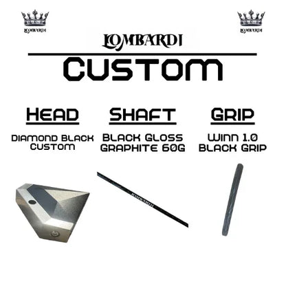 Lombardi Golf Custom Black Diamond Mallet Golf Putter - GOLF LEAGUE