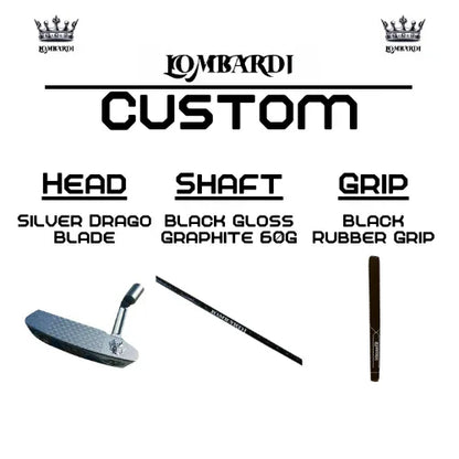 Lombardi Golf Custom Silver Drago Blade Golf Putter - GOLF LEAGUE