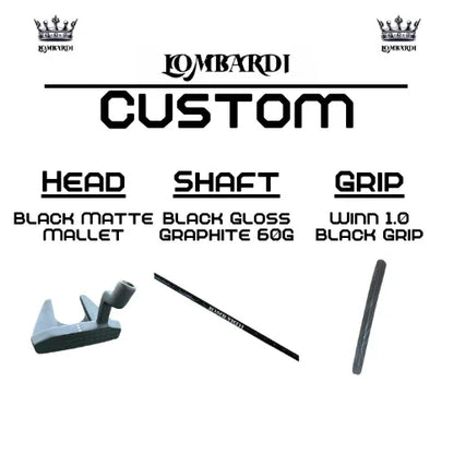 Lombardi Golf Custom Black Matte Mallet Golf Putter - GOLF LEAGUE