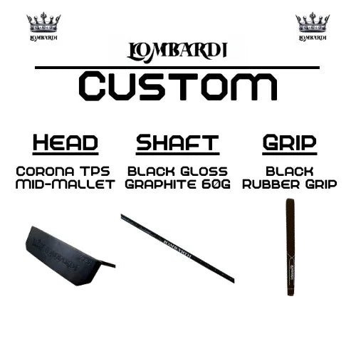 Lombardi Golf Custom Black Corona TPS Mallet Golf Putter - GOLF LEAGUE