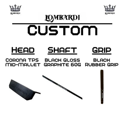 Lombardi Golf Custom Black Corona TPS Mallet Golf Putter - GOLF LEAGUE