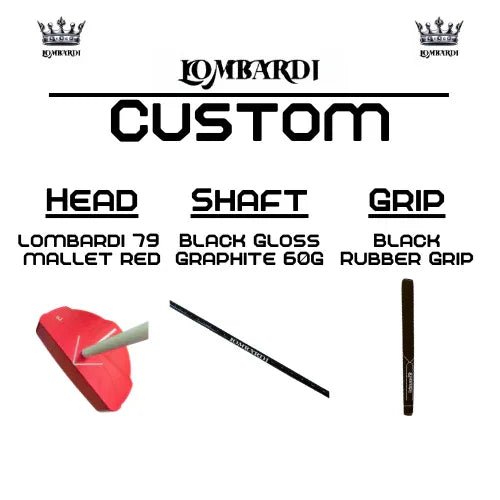 Lombardi Golf Custom Red 79 Mallet Golf Putter - GOLF LEAGUE